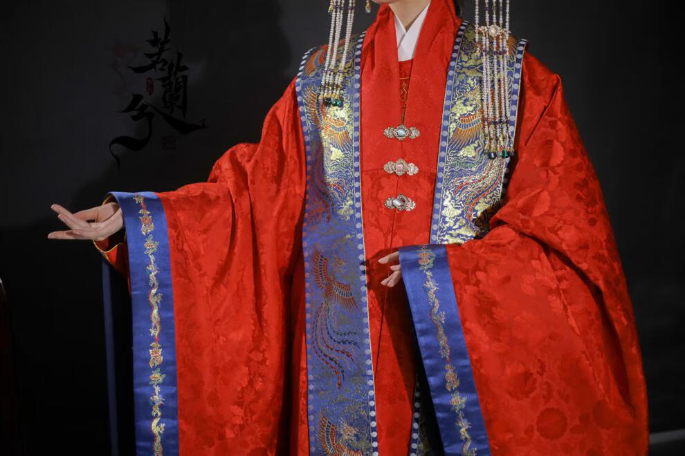明制婚服明朝结婚婚宴皇后大衫霞帔缀吉服传统婚礼套圆领袍夫妻套装