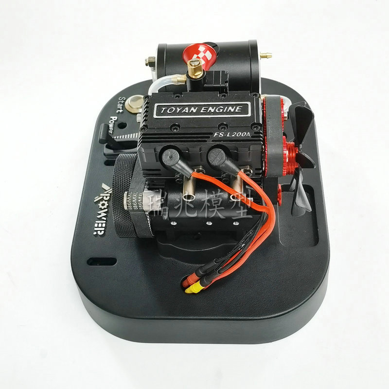拓阳4冲程2缸双缸l200汽油甲醇发动机toyan模型消声器一体点火器皮带
