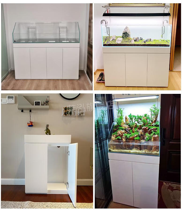 鱼缸架轻奢 超白鱼缸仿ada柜子 实木底柜底座鱼缸架子鱼缸底柜地柜