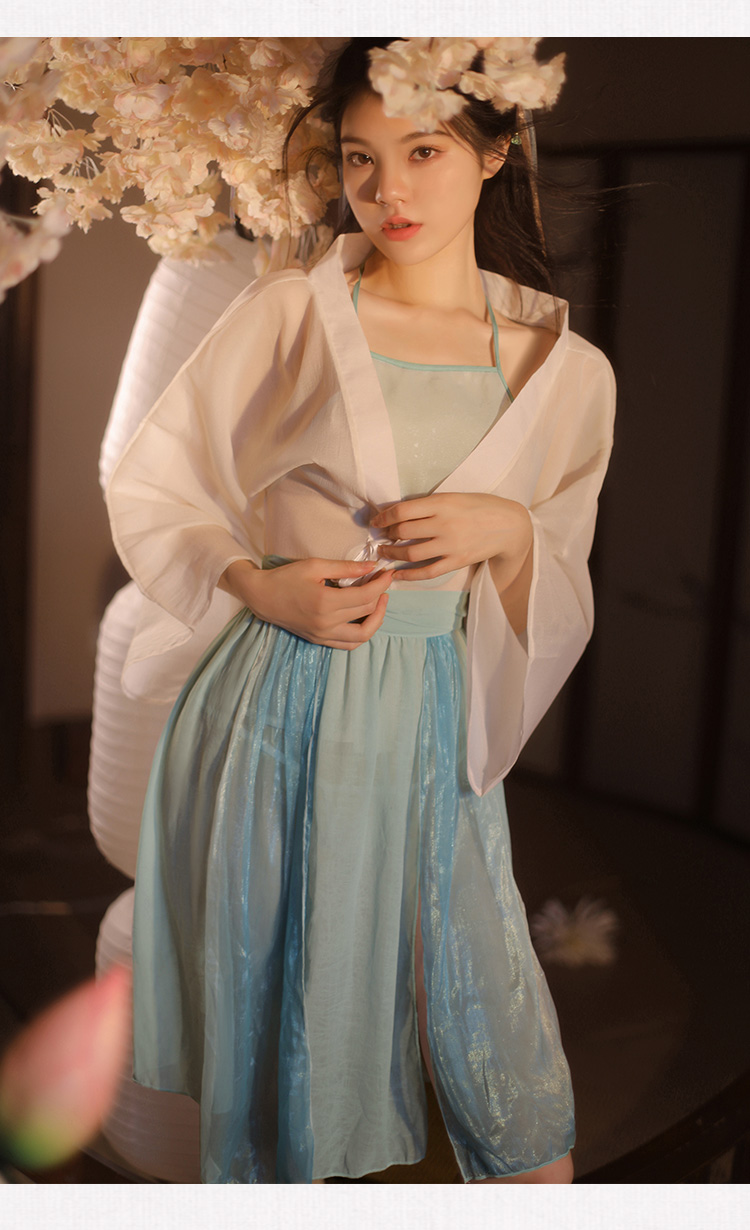 雅趣 情趣内衣性感套装汉服国潮经典古风透视网纱睡衣免脱内裤情趣