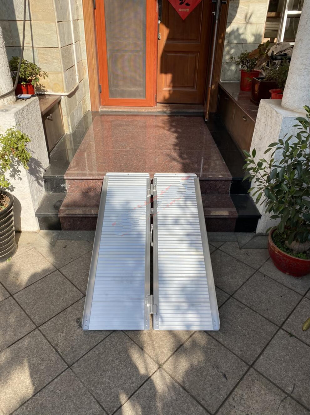 无障碍移动坡道轮椅上下楼梯台阶残疾人折叠便携斜坡板mr6072长60宽72