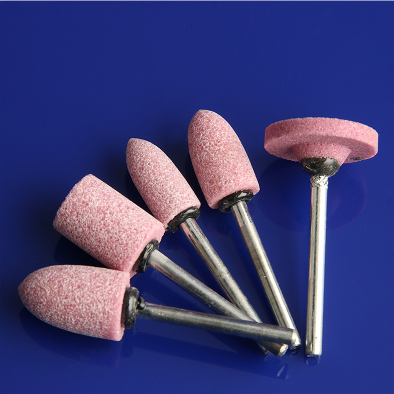 火石仔红刚玉砂轮磨头金属抛光玉器打磨头模具100pc套装混合装100支