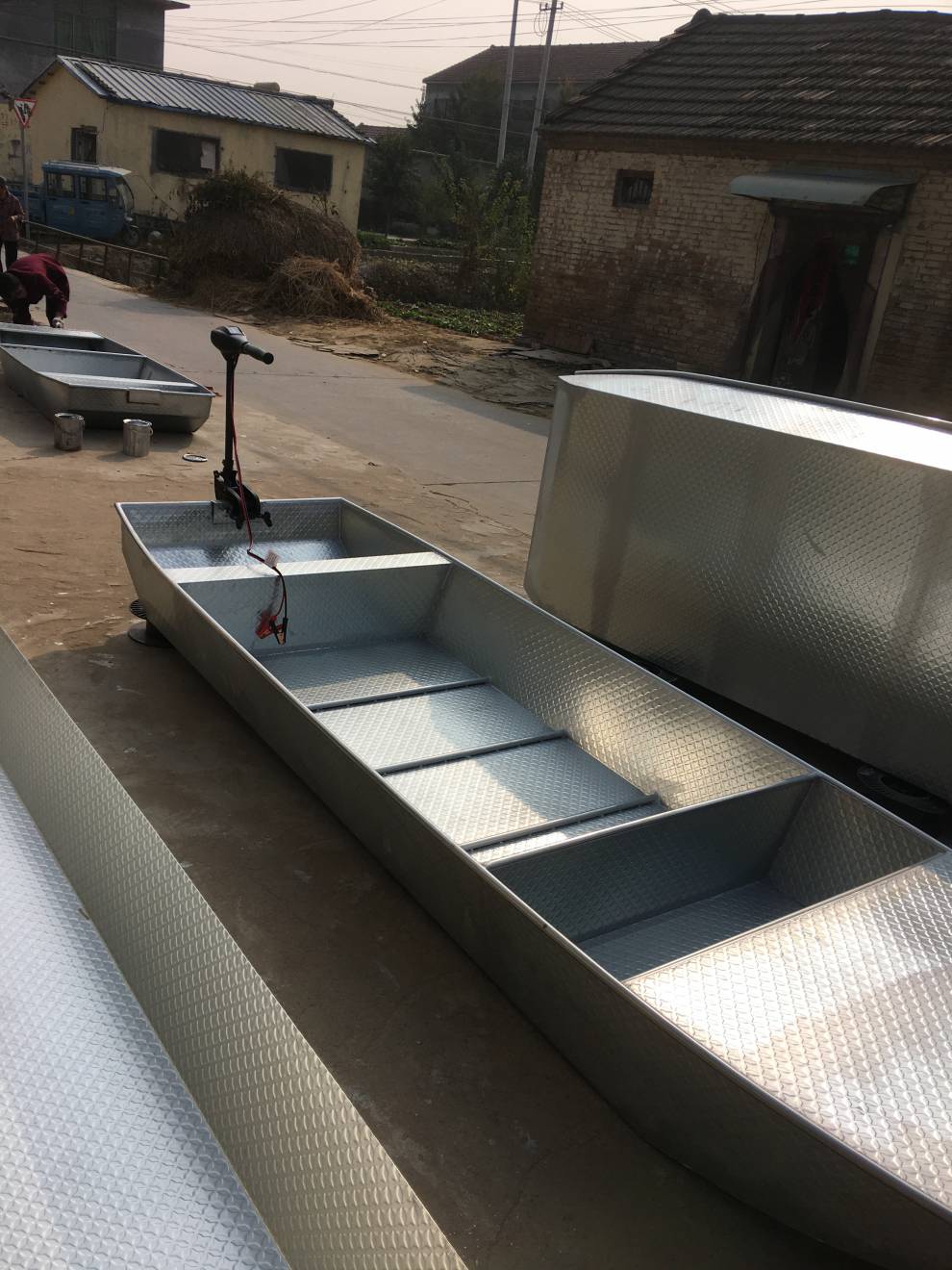 渔船小铁船加厚镀锌铁皮钓鱼船渔船养殖打鱼铁船小船撒网游艇可配推进