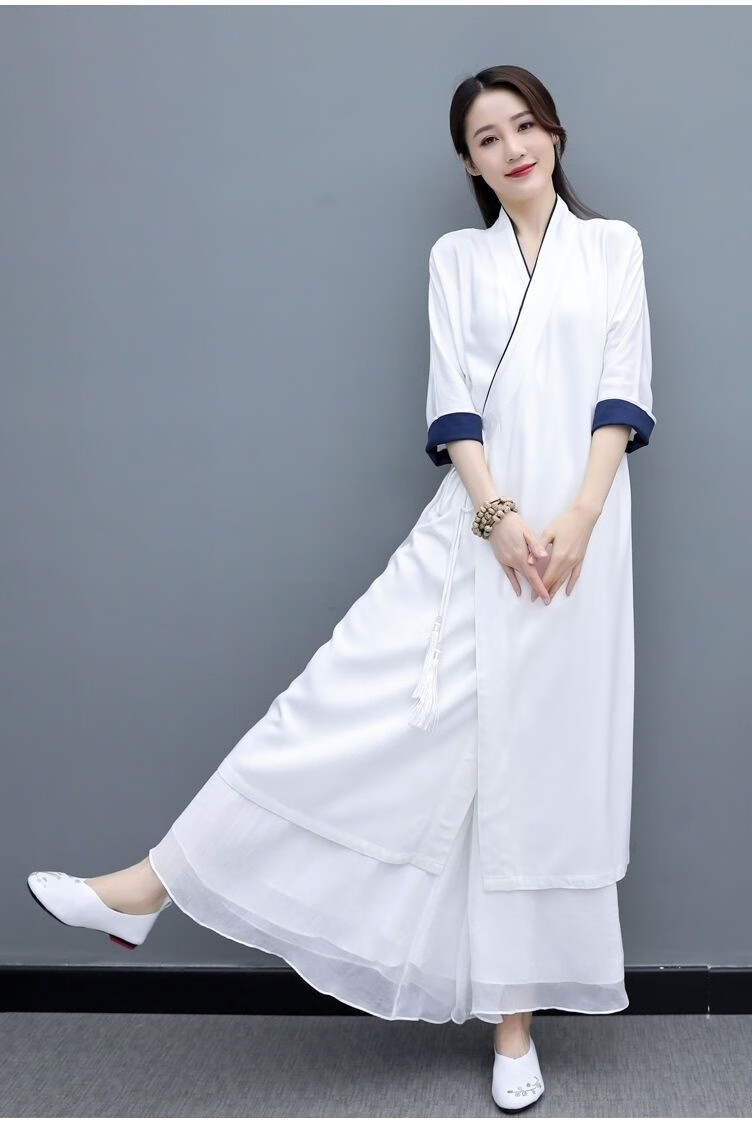 禅舞女人服装新款中国风文艺复古禅舞服茶道服女套装禅服秋装禅意茶服