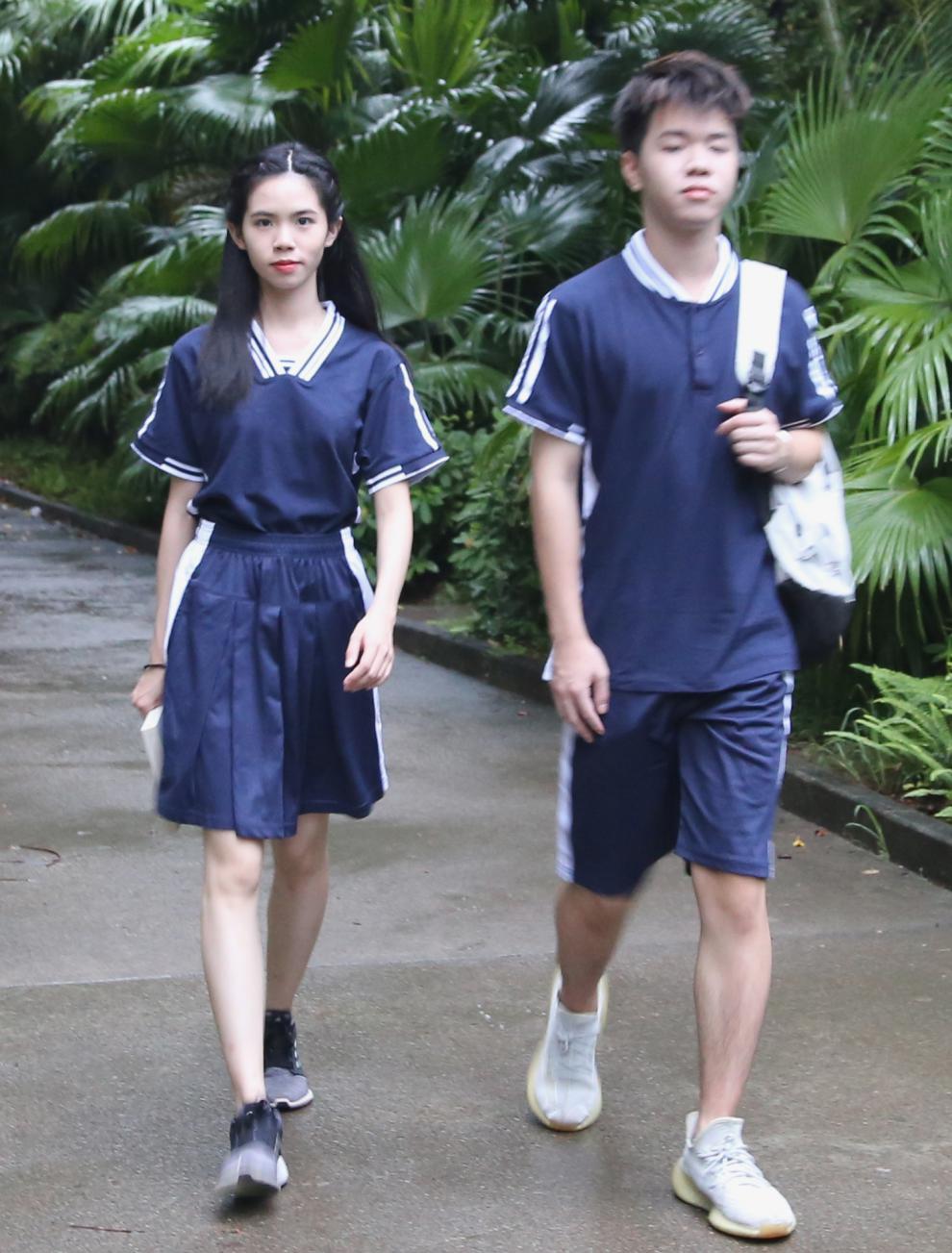 珠海市香洲中学斗门中学男女校服运动装珠海香洲中学夏春秋校服t 旧款