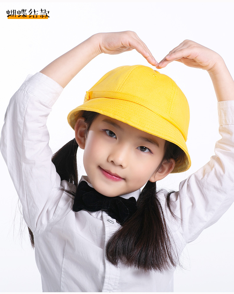 儿童渔夫帽可爱韩版防护帽子防飞沫小黄帽幼儿园小学生防尘安全帽