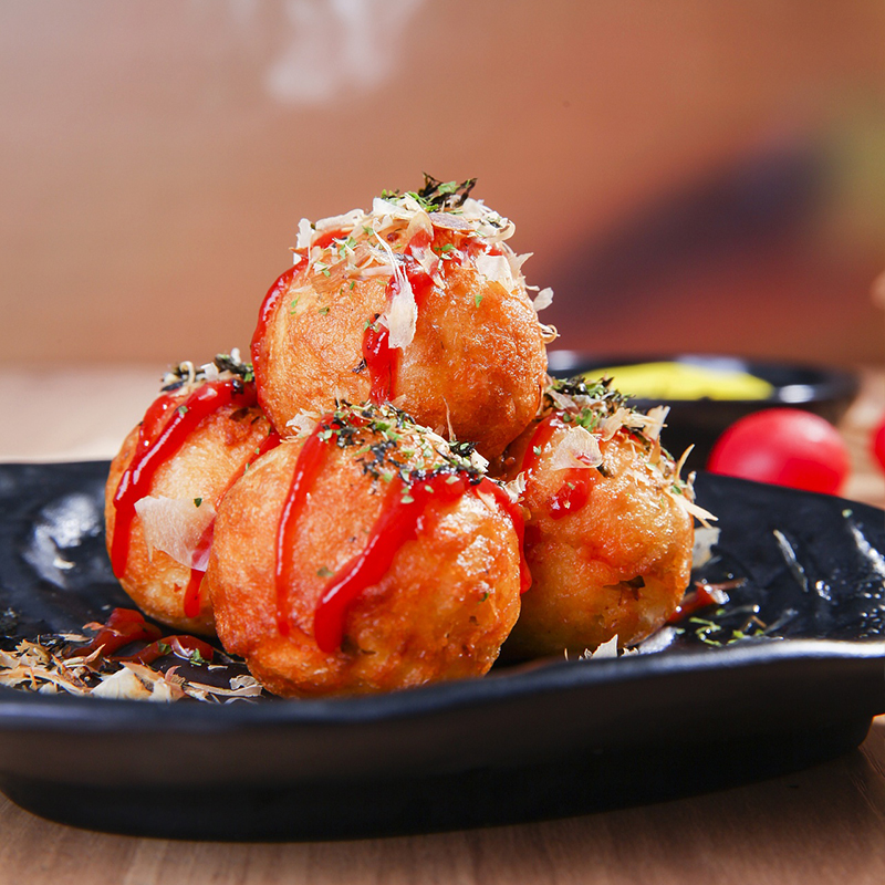 章鱼小丸子半成品甲一堂速冻章鱼丸12包箱日式章鱼烧章鱼小丸子半成品