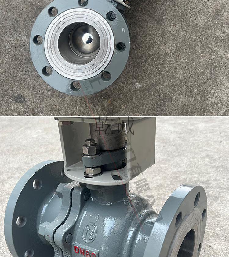 电动球阀铸钢不锈钢高温蒸汽法兰切断阀220v调节开关阀门q941f16dn80