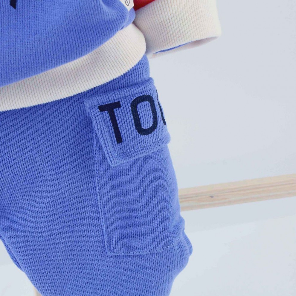 儿童男夏季男童套装洋气婴儿衣服宝宝春秋季三件套 桔色tou长袖 套装