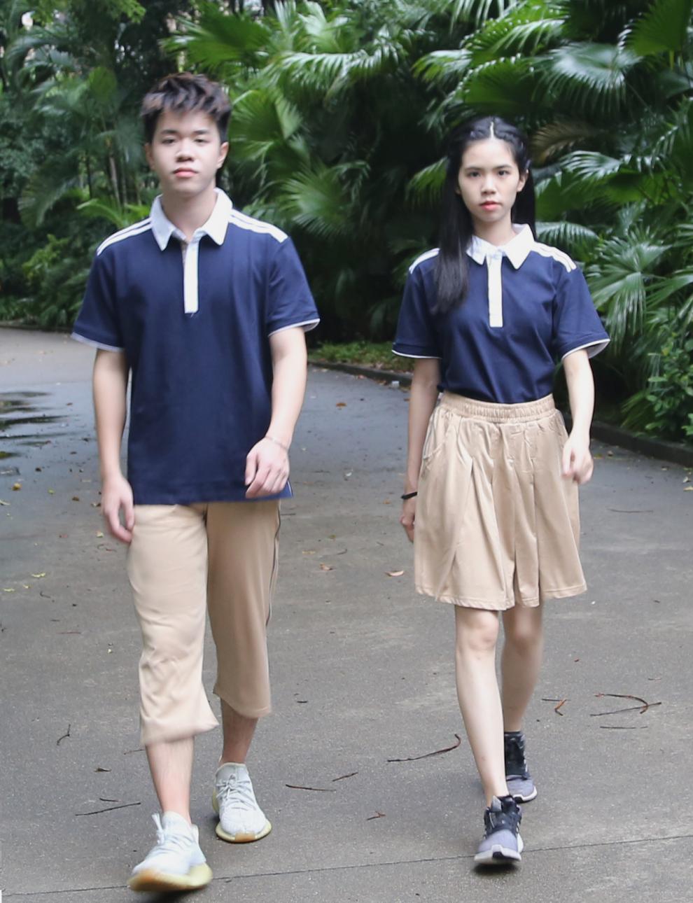 珠海市香洲中学斗门中学男女校服运动装珠海香洲中学夏春秋校服t 旧款