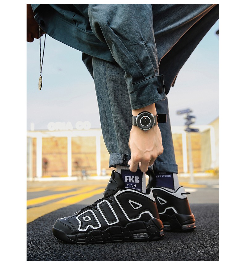 欧文领跑7篮球鞋网红皮蓬大air熊猫鞋男鞋8高帮嘻哈潮鞋子气垫运动鞋