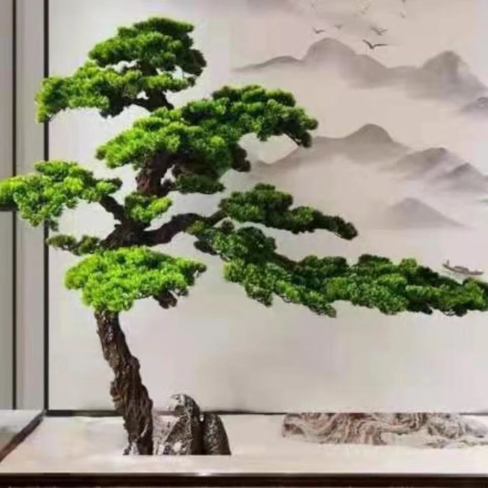 【精品绿植】仿真松树迎客松造型松树假松树商场酒店客厅会所造景室内
