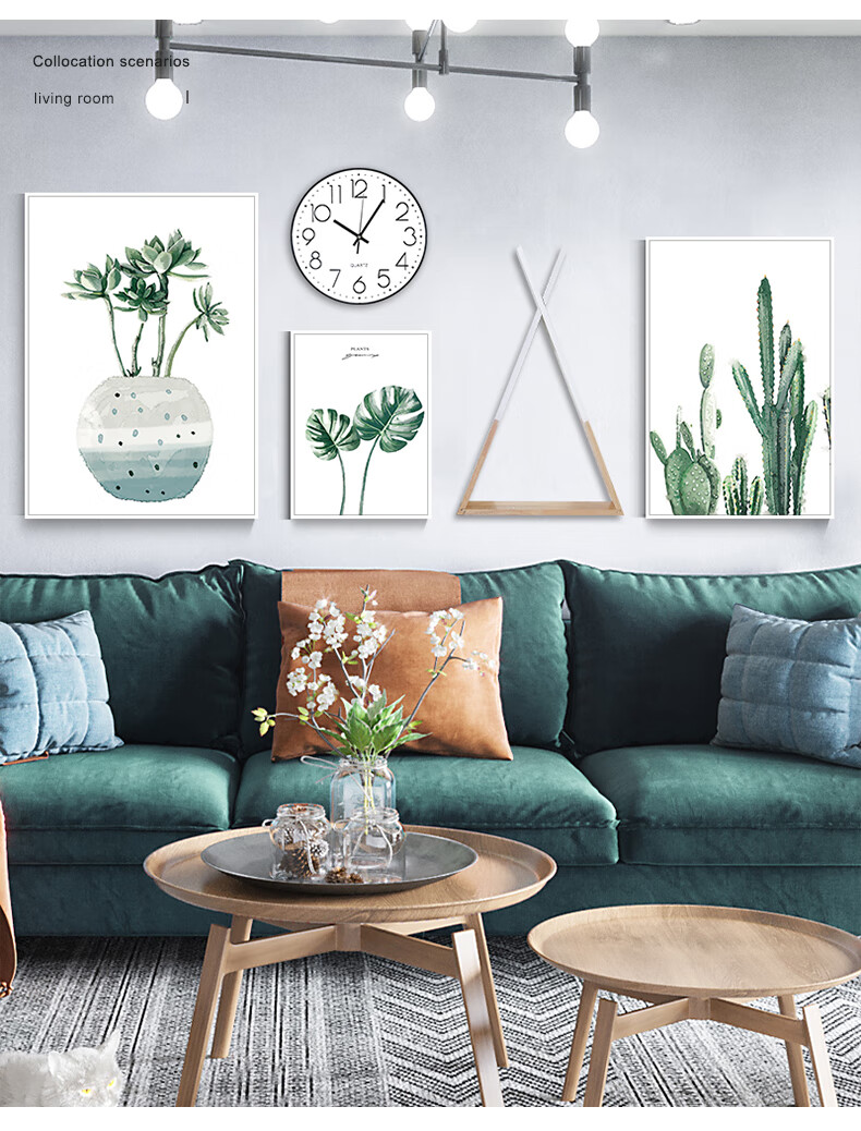 画餐厅创意组合墙面装饰壁画 套餐272 多尺寸组合nxcz(整体尺寸155*75