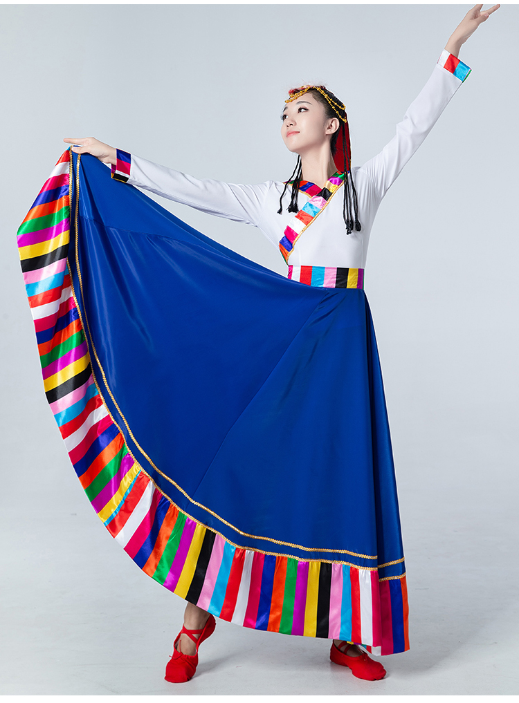 藏族服装女全套演出服薄款民族广场舞半身裙新款舞蹈