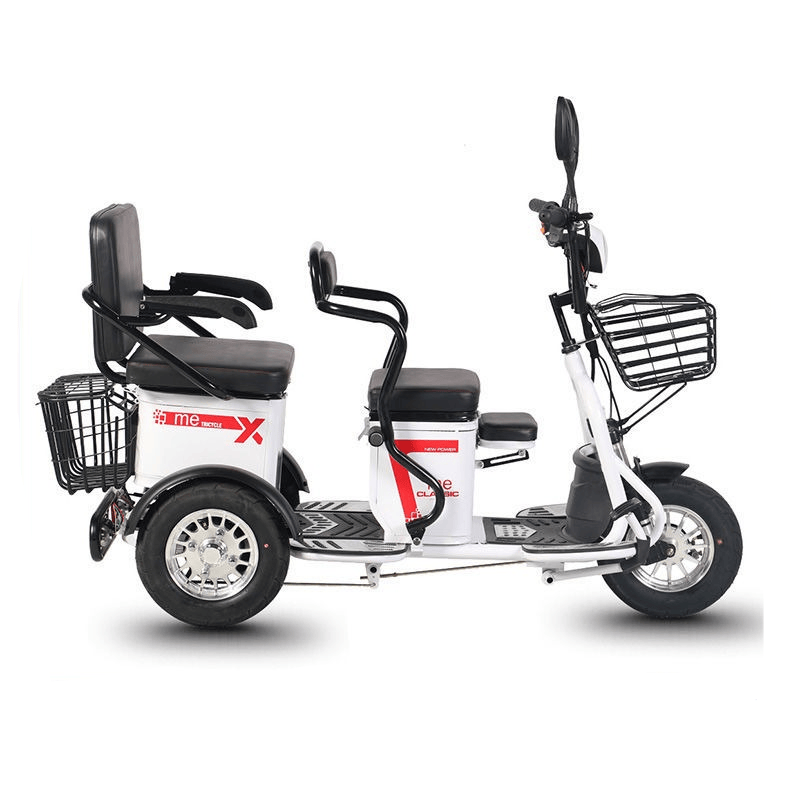 爱·玛(aima)电动三轮车小型电动车家用同款电瓶车接孩子可装雨棚家用