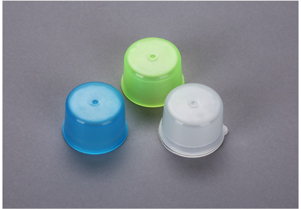 赫晨赫晨赫晨华越一次性塑料服药杯带盖小药杯三色杯早中晚3只一套20