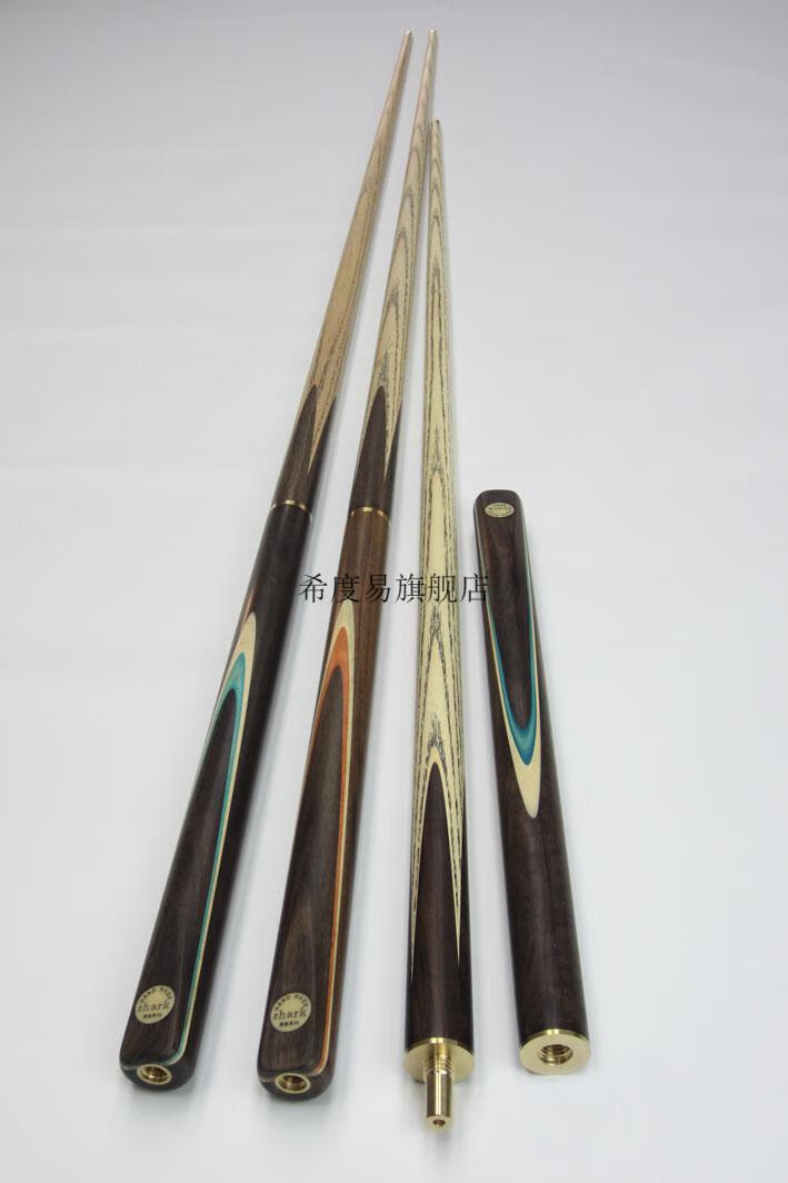 2022新款鲨鱼小头球杆黑八斯诺克杆四分之三杆美式球杆台球杆黑8球杆