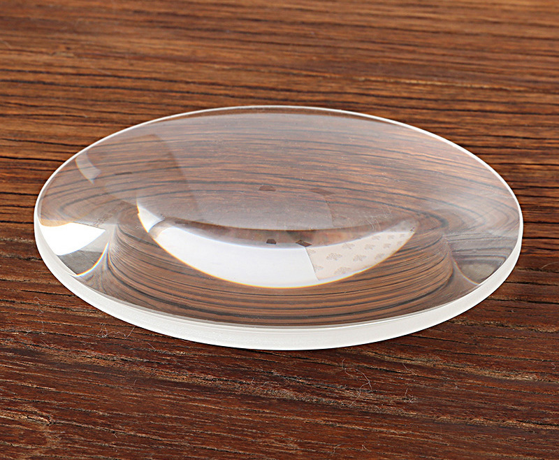 光学玻璃镜片凸透镜25127mm10倍放大镜投影仪工业实验科教仪器乳白色