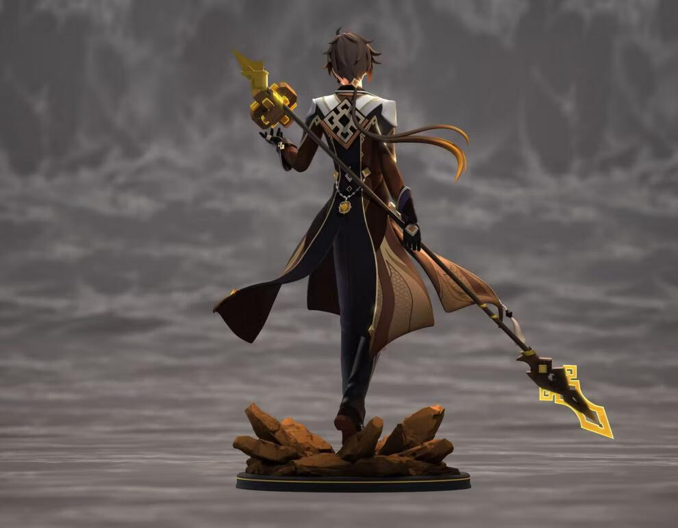 原神钟离手办岩神岩帝君 站姿 八重神子二次元游戏动漫周边公仔模型