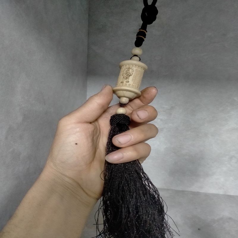 梦莹 正宗降龙木六道木精品车挂摆件 五爷佛牌文殊菩萨佛牌狮子头保健