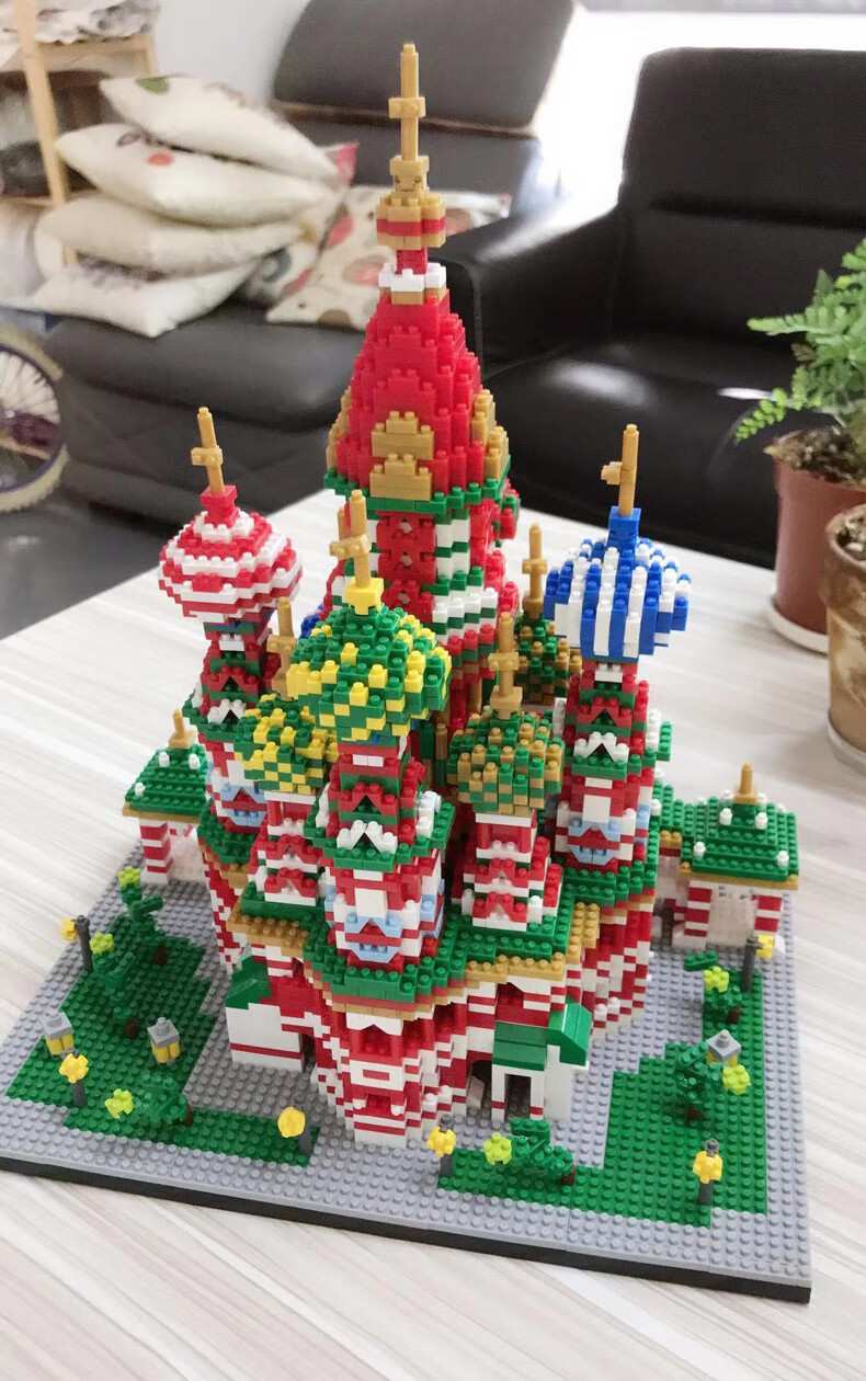 兼容乐高微小颗粒积木高难度拼装世界建筑模型成人立体拼图泰姬陵七夕