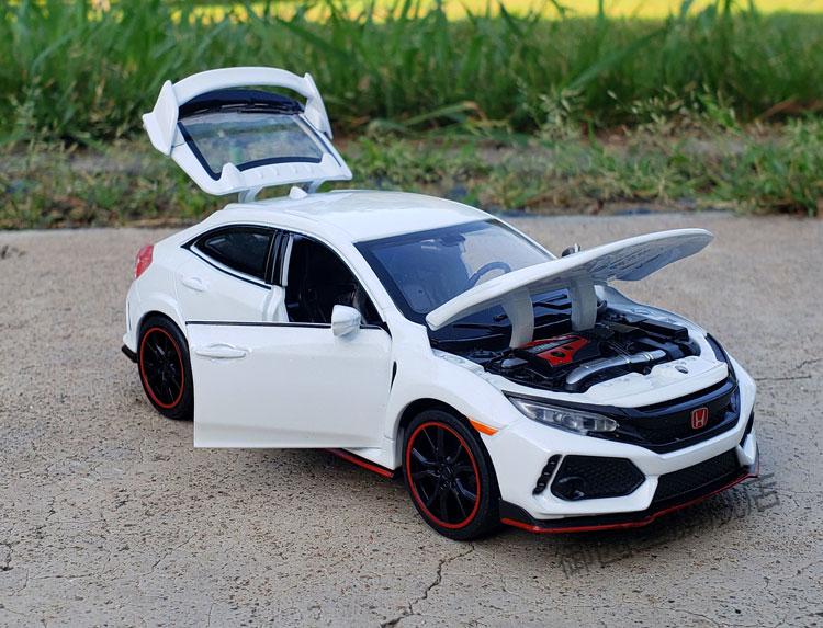 现货闪发思域车模118嘉业132本田思域type改装版合金车模仿真金属开门