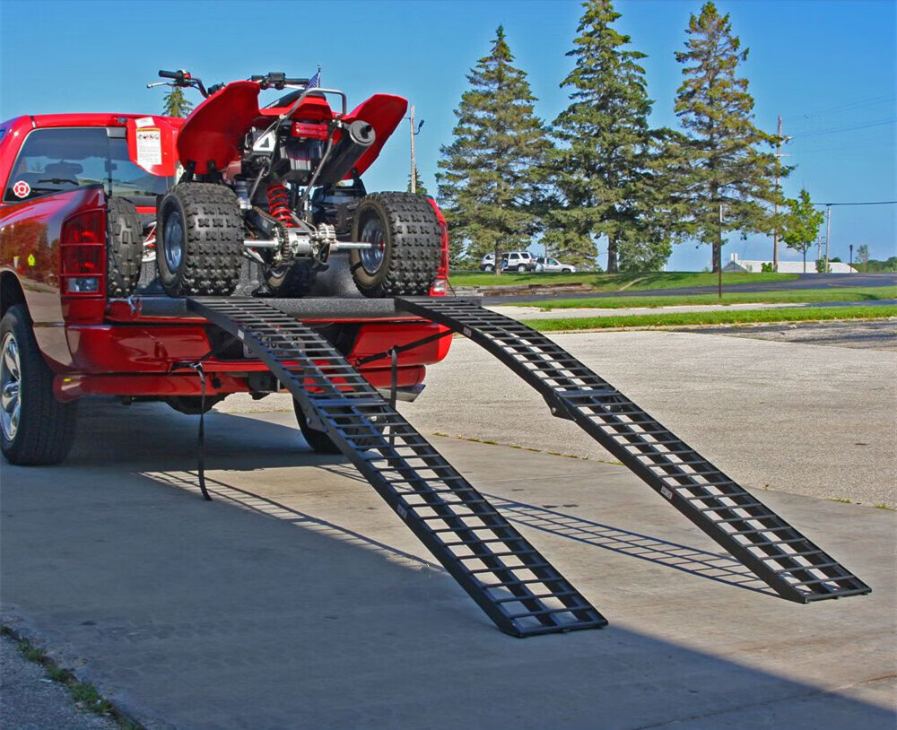 现货大型摩托车沙滩车猛禽坦途皮卡爬梯坡道脱困板上车铝跳板 2.