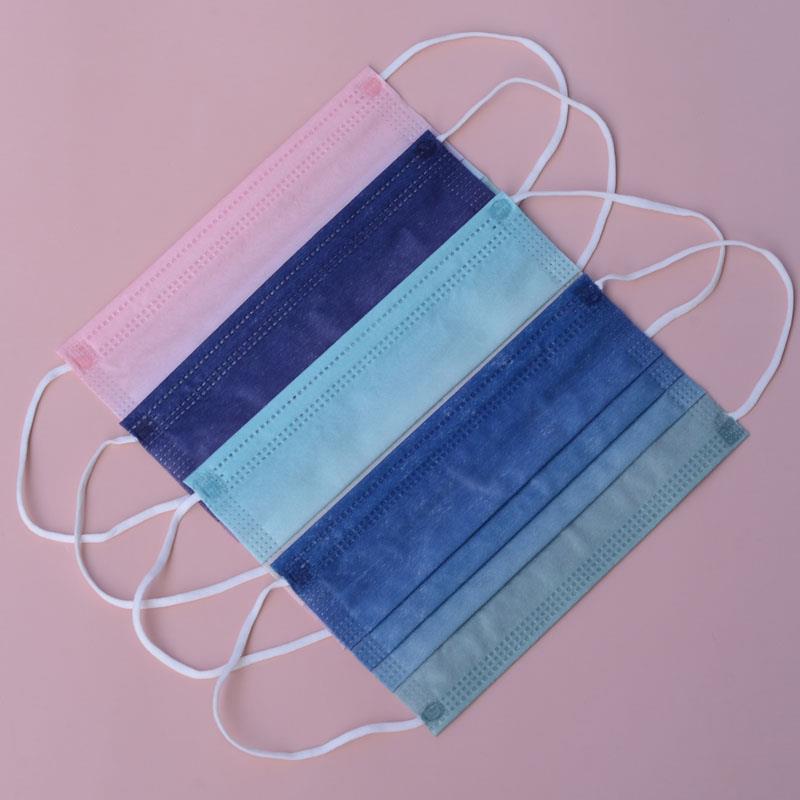 魅珺新品儿渐变色口罩时尚渐变彩色成人男女透气面罩防晒熔喷布口罩