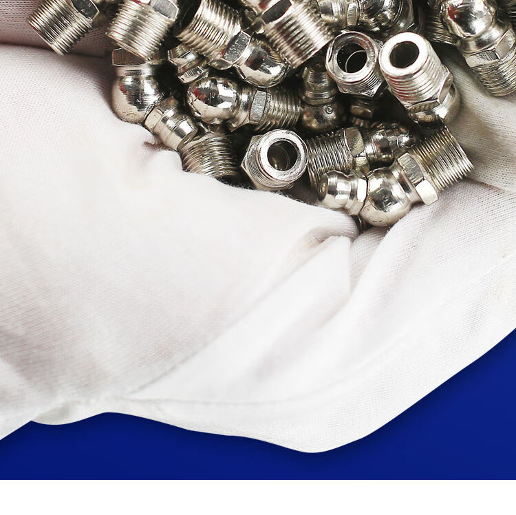 适用黄油嘴高压注油嘴头不锈钢全铜黄油枪嘴挖机加油嘴平嘴头软管接头