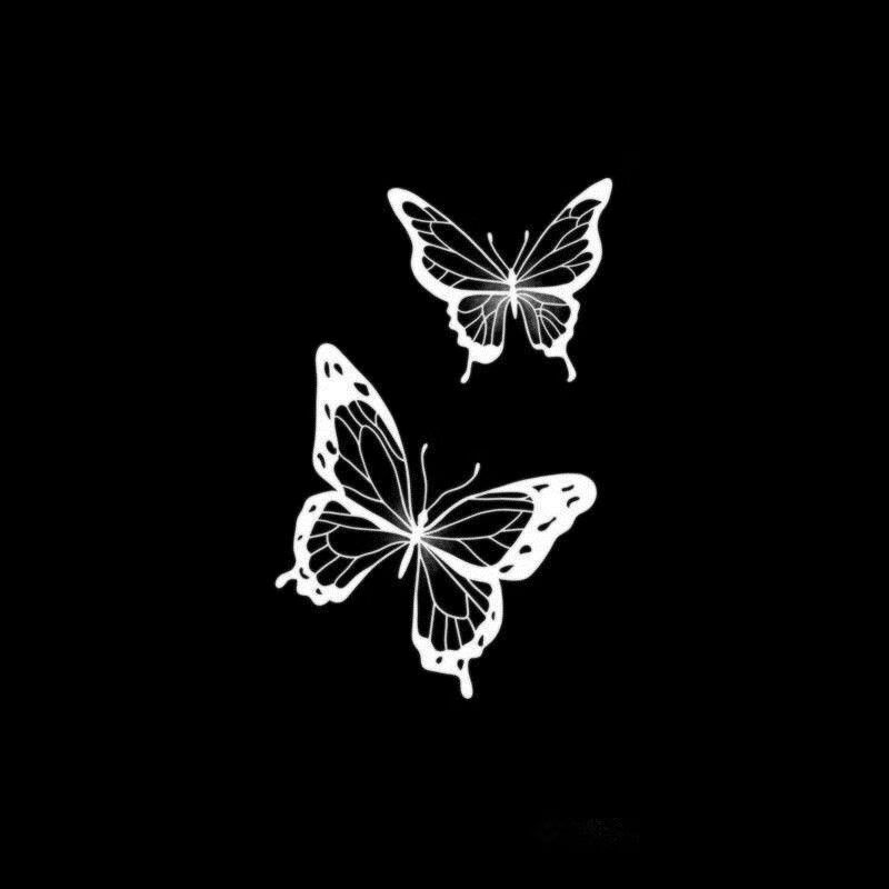 cnmr成人纹身贴私处草本果汁纹身贴蓝黑色暗黑蝴蝶手臂锁骨果汁蝴蝶3