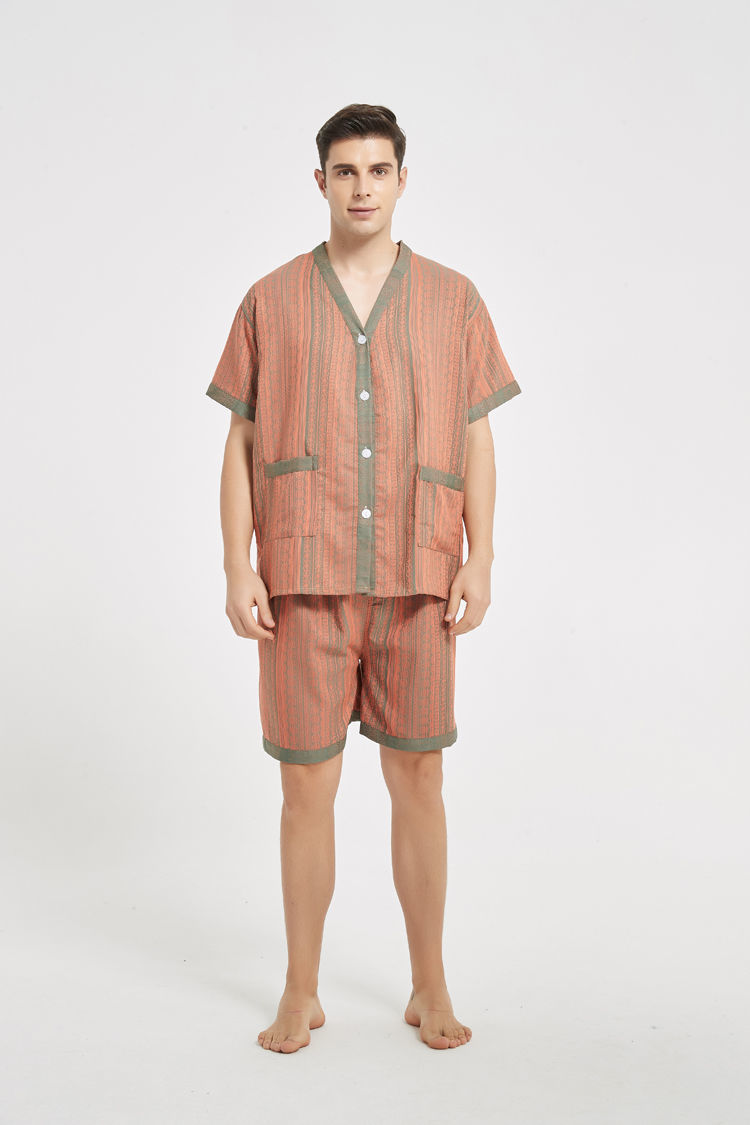 开背服棉质开衫浴服有扣子的推背服理疗服按摩服前