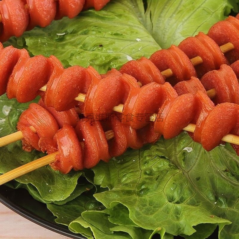 15串火龙串烤肠开切花串拉花烧烤食材速冻冷冻油炸半成品热狗肠 开花