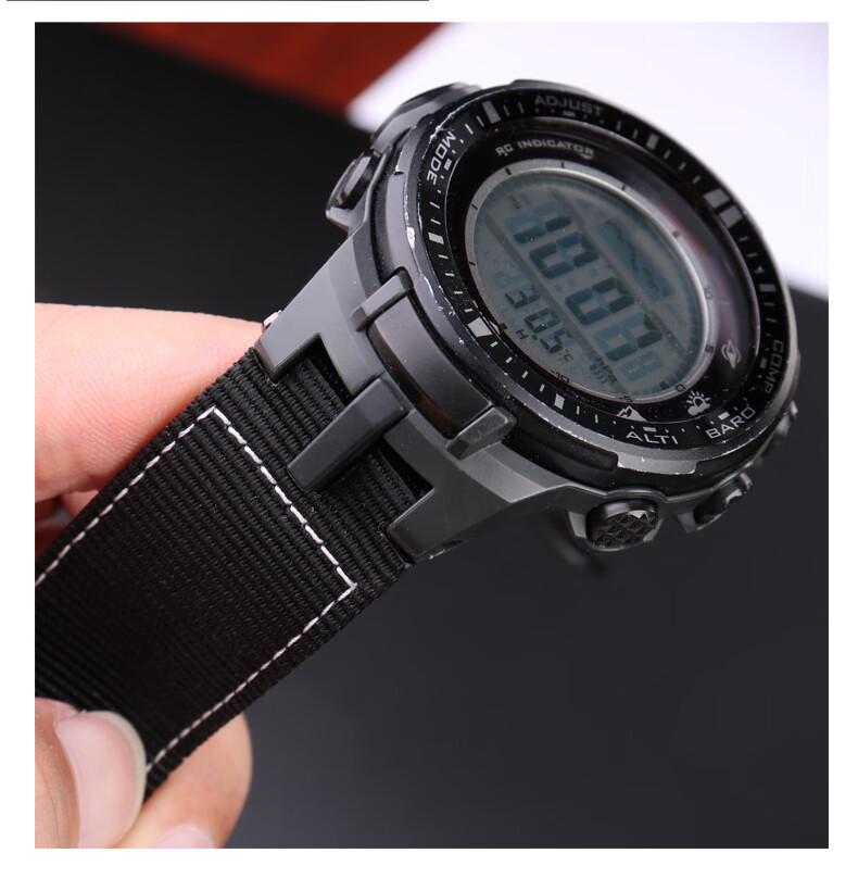 代用卡西欧protrek系列prw-0 6100 3000 3100prg-300尼龙表带 军