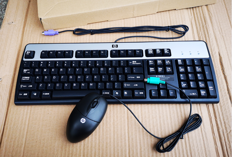 原装hp惠普0316有线键盘台式电脑键盘 ps2接口圆孔通用标准 黑色2 usb