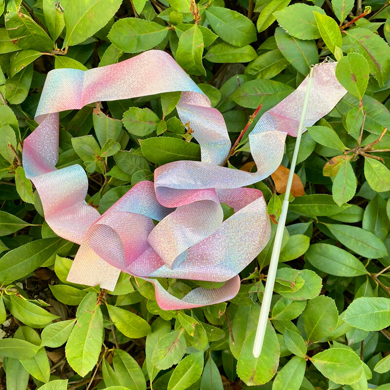 彩带跳舞彩带舞彩带棒儿童早教跳舞丝带条玩具手甩七彩带长绸体操舞蹈