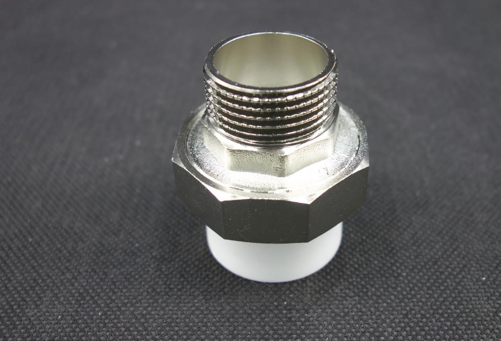 ppr外丝铜活接20外牙外丝活接6分25 32 40 50 63 75灰白色90 s25*3/4