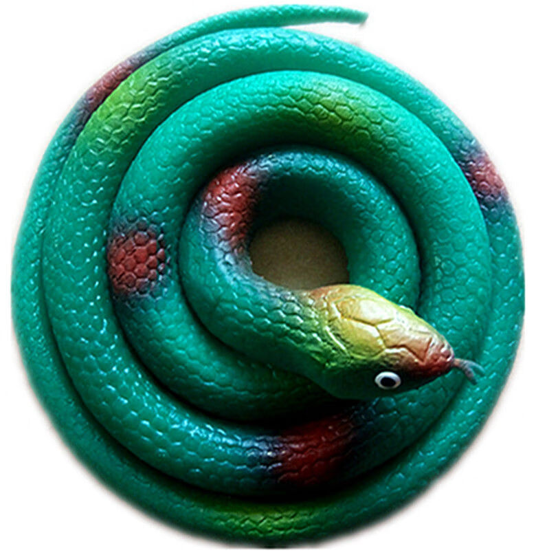 长80厘米橡胶蛇塑料假蛇仿真动物模型玩具软圆头田蛇眼镜蛇生日礼物抖