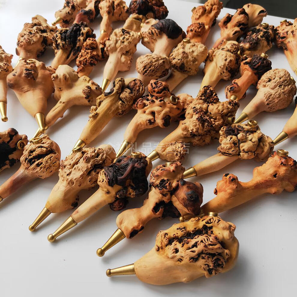 云南黑果木树瘤烟斗瘤疤手把件山茶木疙瘩过滤烟嘴可拆洗烟具yt7