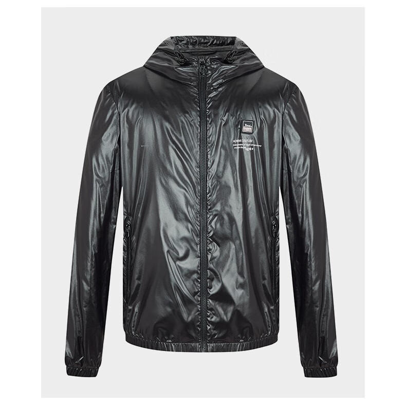 ferre费雷男装春夏季新款亮漆面休闲青年夹克外套男士宽松运动连帽