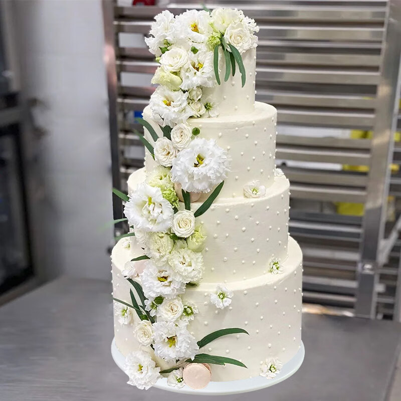 多层蛋糕模型仿真新款多层仿生日蛋糕模型鲜花婚礼四层塑胶橱窗样品