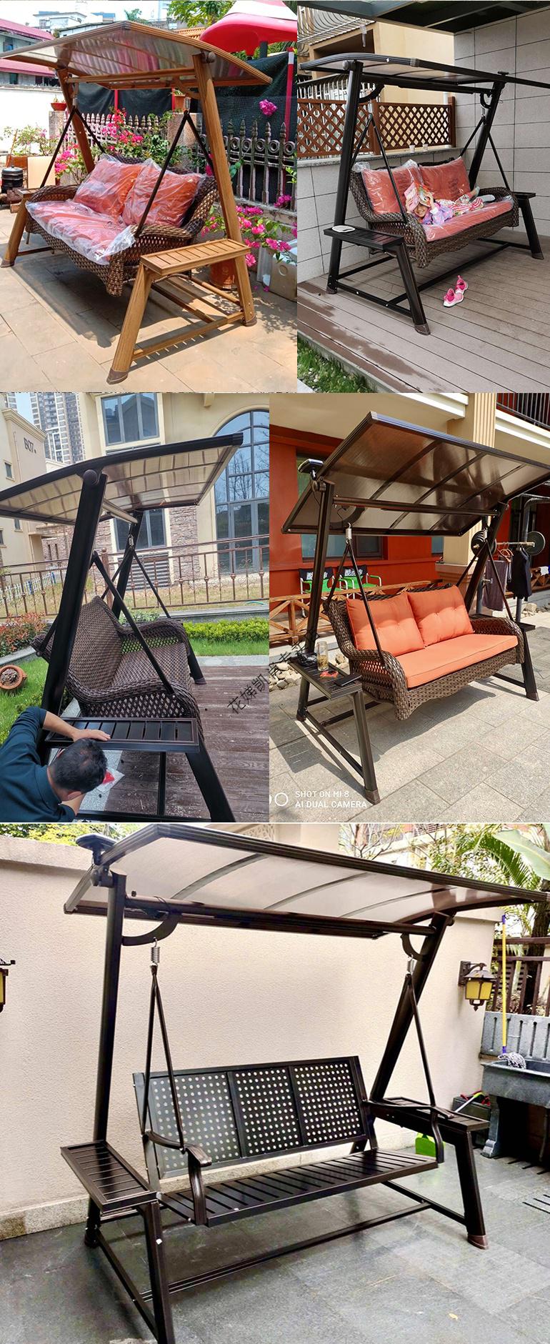 花娣吊椅户外秋千摇椅小庭院室外花园别墅露台阳台网红双人休闲荡秋千