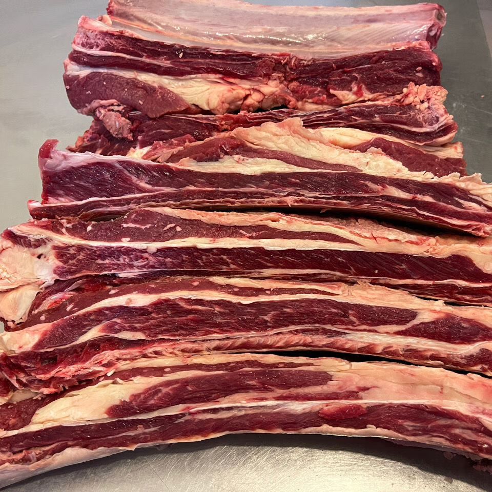 新鲜黄膘牛排骨原切内蒙古直发草地牛现杀肥瘦相间黄牛肉特瘦清真牛肋