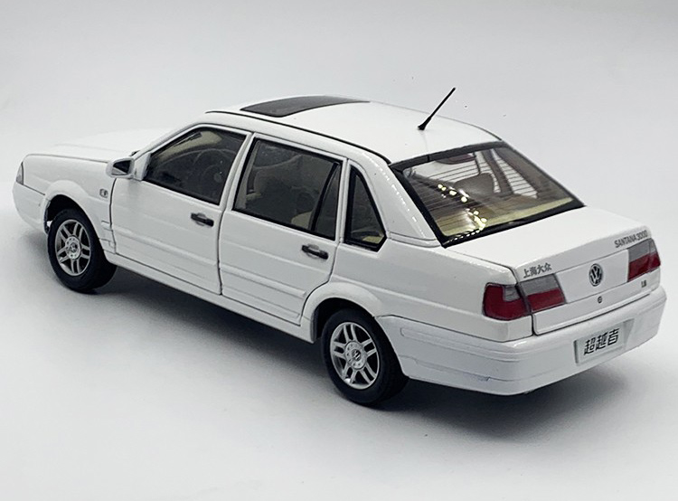 机智芽118桑塔纳车模国产大i众3000者合金仿真汽车模型收藏蓝色