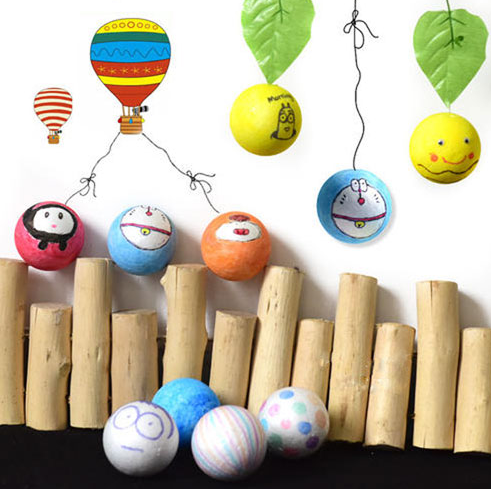 泡沫球泡沫手鞠素球圆球白色实心diy手工制作幼儿玩具粘土大小配件蓝