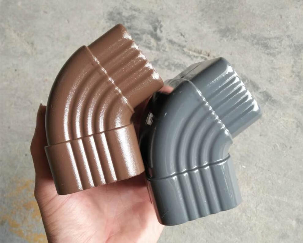 铝合金雨落水管90侧弯65度正弯雨水管弯头阳光房水管弯头配件齐全5080