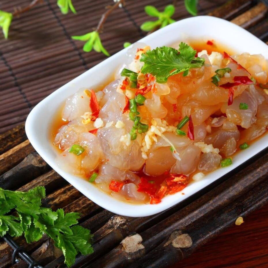 大连即食海蜇头海蜇丝海蜇皮海鲜零食大连沙蛰丝200克1袋装