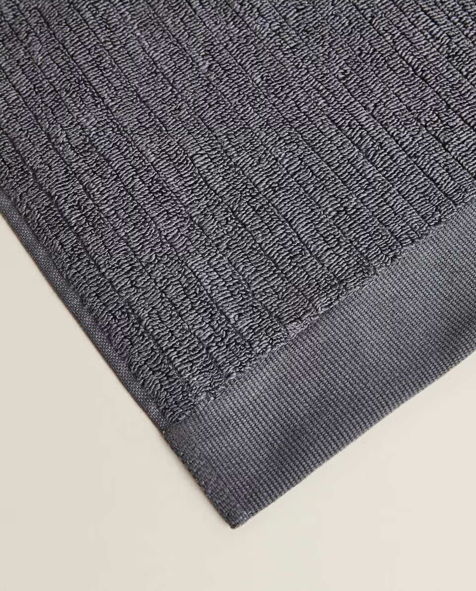 京选好品zarahome浴巾棉质毛巾酒店家用面浴室巾浴巾深灰色90x150cm