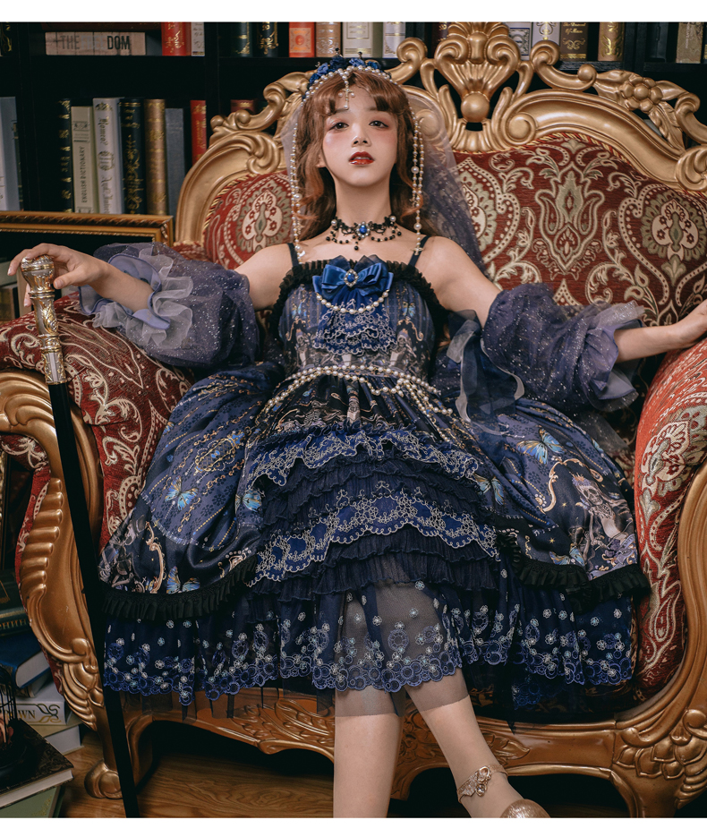 洋装原创ita华丽哥特风小裙子宫廷茶会款公主裙jsk连衣裙萝莉塔洛莉塔