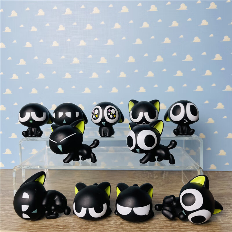 罗小黑盲盒全套表情包一代二代弹隐藏款 呆滞 无卡盒有瑕【图片 价格