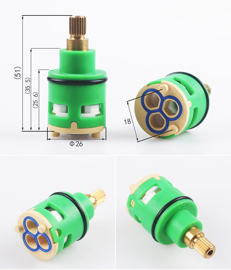 适合九牧王花洒配件三档淋浴花洒分水器阀芯转换器阀门开关头通用d